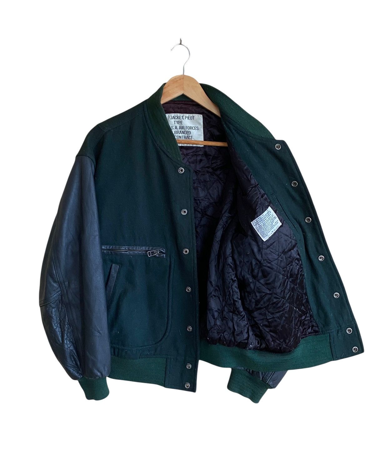 Vintage Vintage Brand Mike Birnies Varsity Leather Jacket 1970s Size US L / EU 52-54 / 3 - 3 Thumbnail