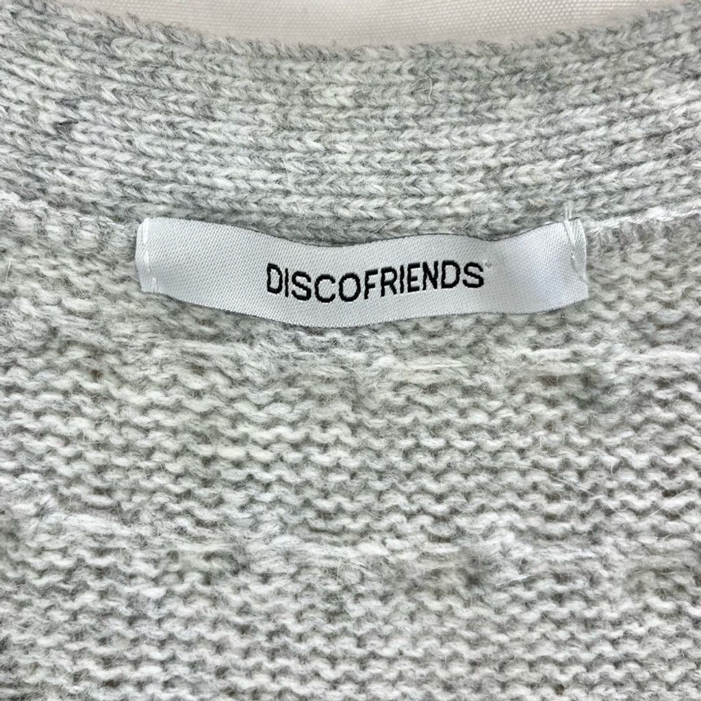 Other Discofriends Heathered Grey A-Line Cableknit Cardigan OS Size ONE SIZE - 5 Thumbnail