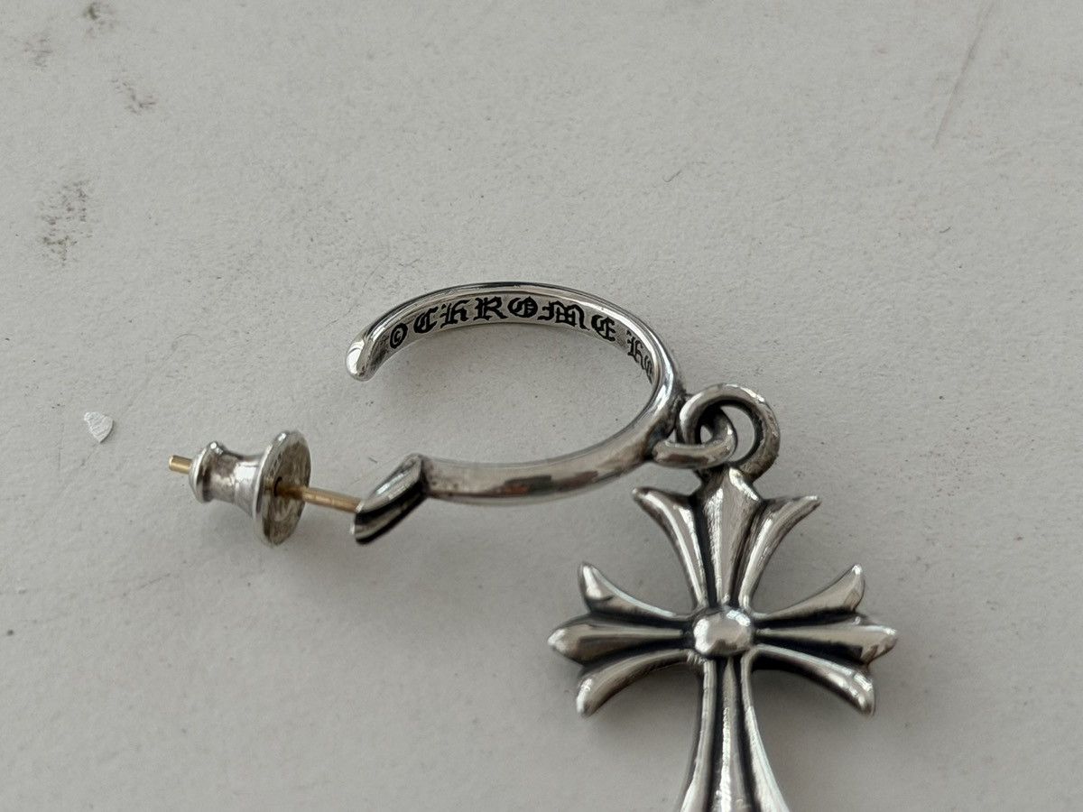 Chrome Hearts Chrome Hearts Tiny CH Cross Hoop Earring Size ONE SIZE - 9 Thumbnail