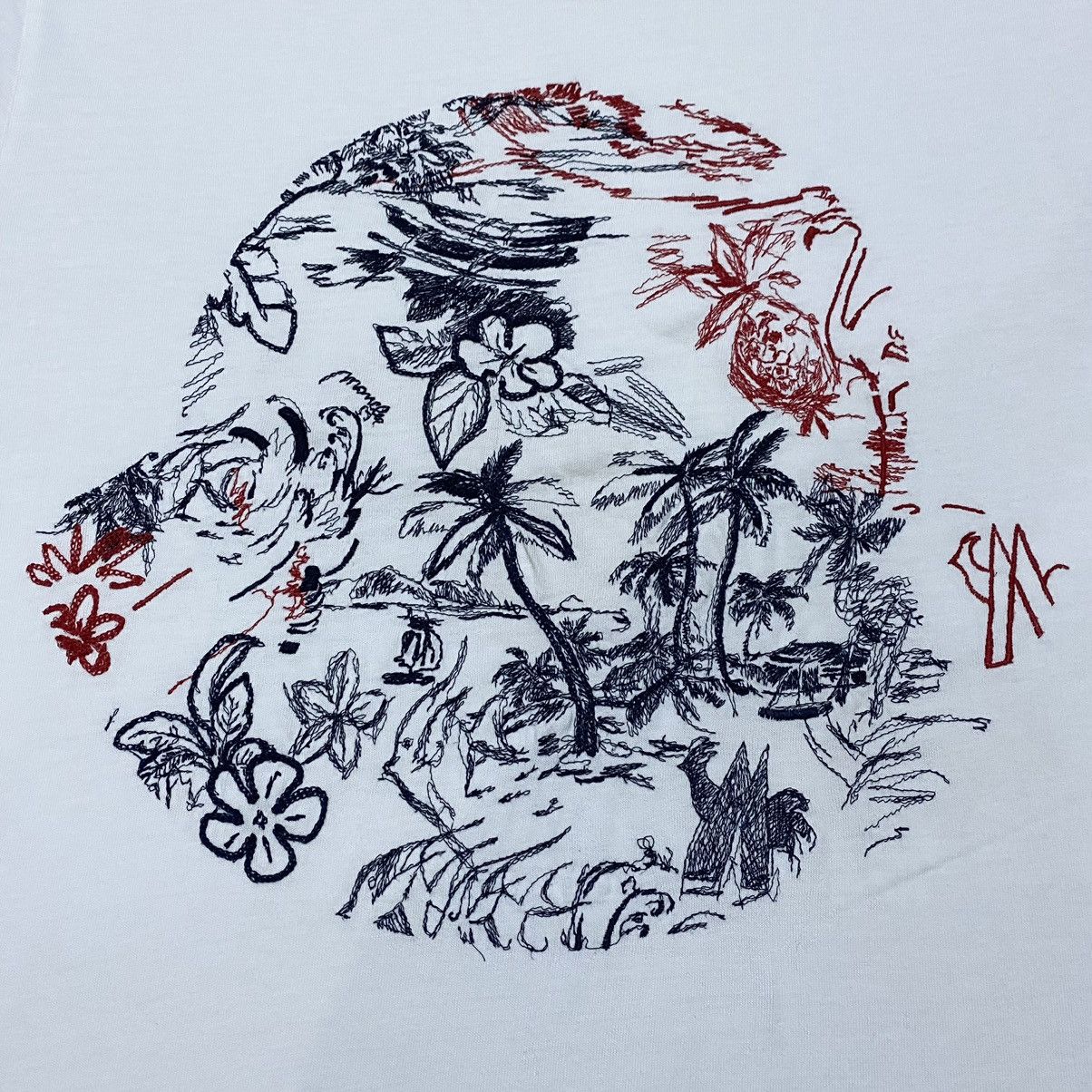Moncler Rare‼️🔥Moncler Maglia Embroidery Big Logo T-Shirt Size M / US 6-8 / IT 42-44 - 6 Thumbnail