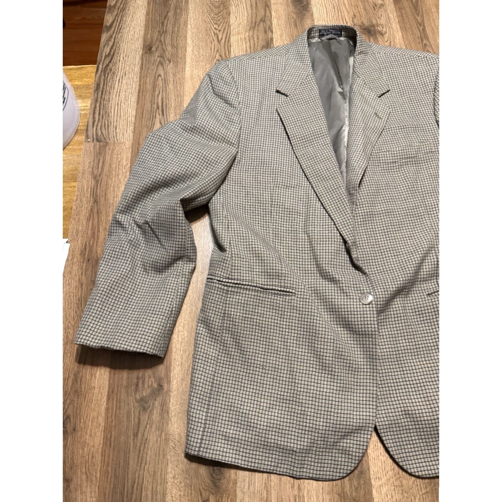 Vintage Marco Careth Blazer, Men’s XL, Brown Blue Grey, Button Up, Jacket, Vintage No, Regular Fit Size 46R - 3 Thumbnail