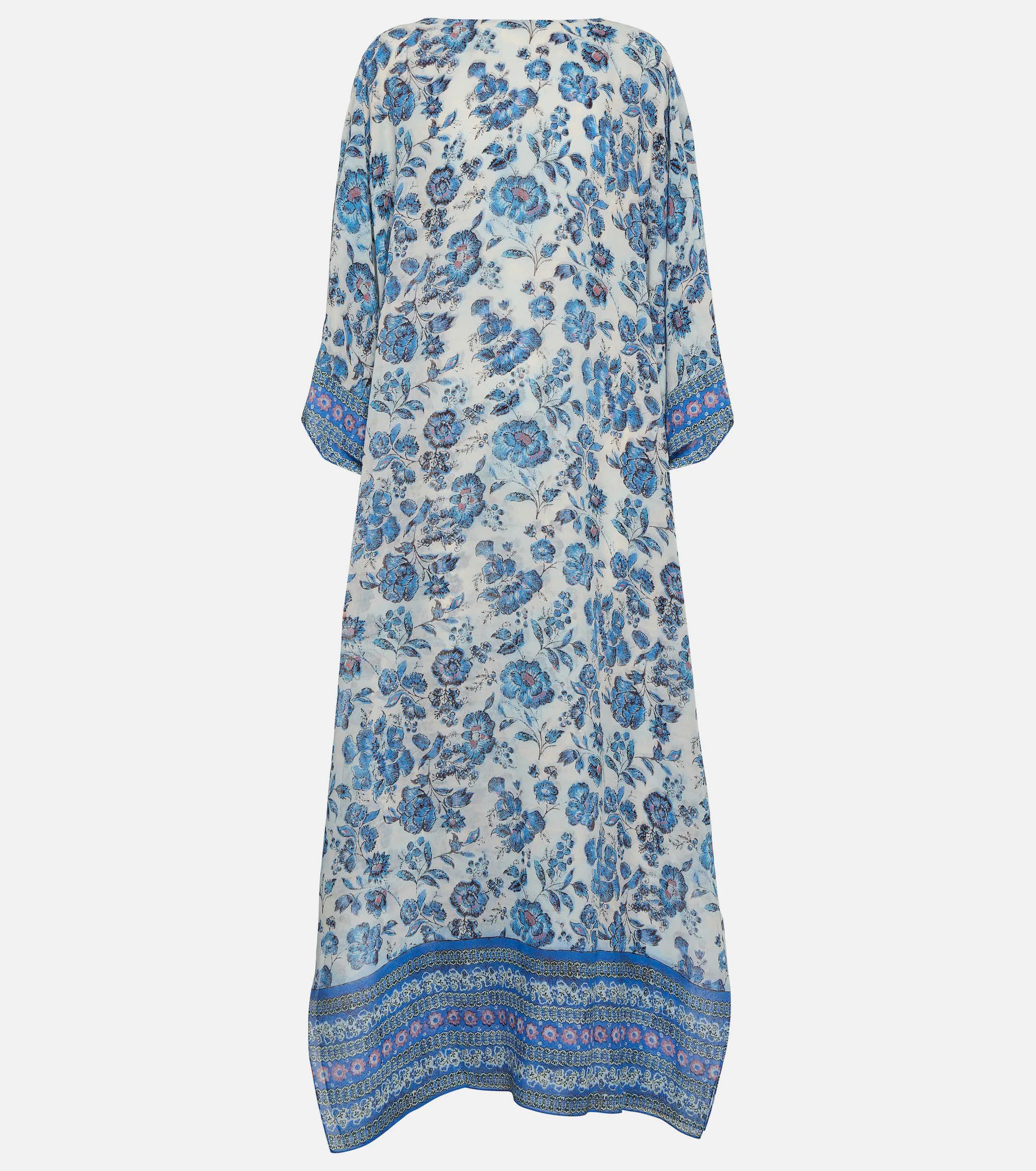 Loro Piana o1srvl11e0824 Cillia Flower Maxi Dress in Multicolor Size S / US 4 / IT 40 - 6 Thumbnail