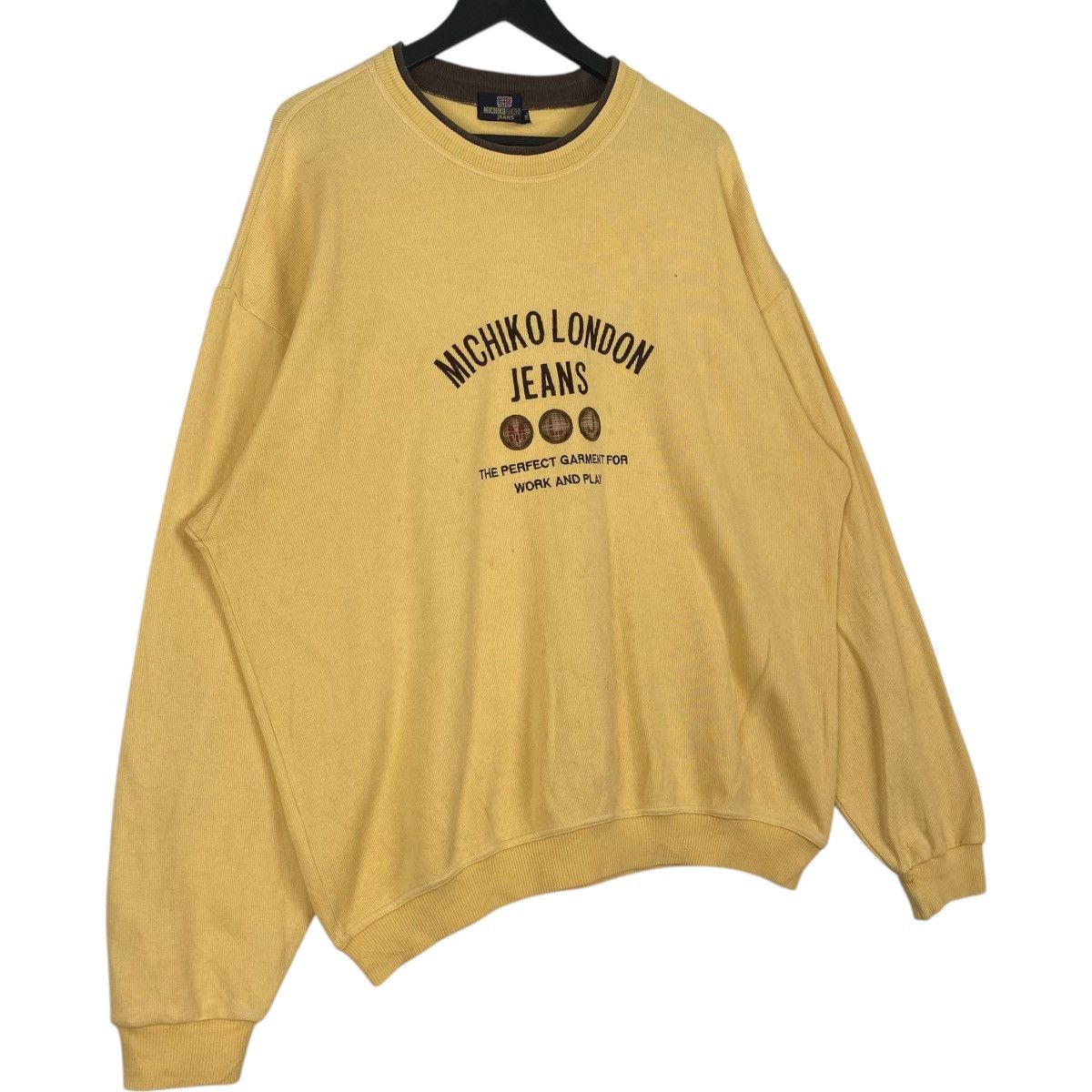 Vintage Vintage Michiko London Jeans Sweatshirt Crewneck Logo Yellow Size US L / EU 52-54 / 3 - 3 Thumbnail