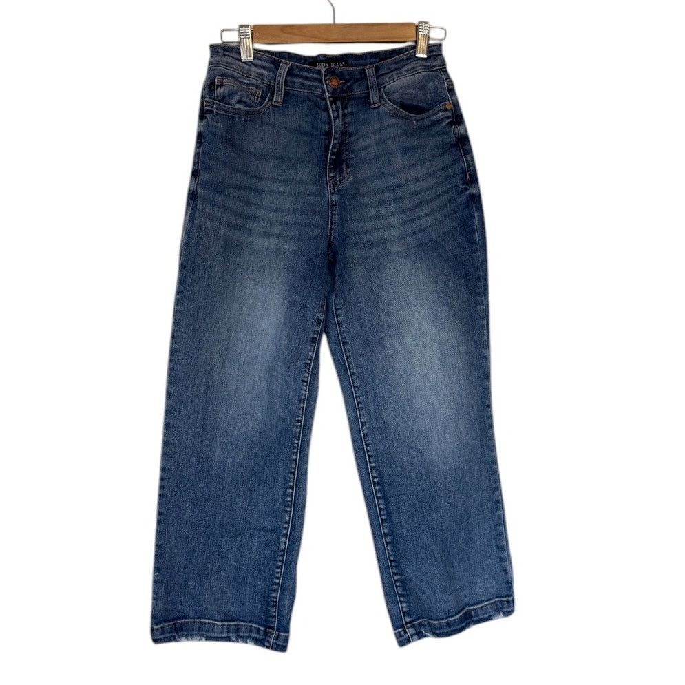 Judy Blue Judy Blue Jeans Women 25 Blue Wide Leg Crop Denim JB88592 Size 25" / US 0 / IT 36 - 1 Thumbnail