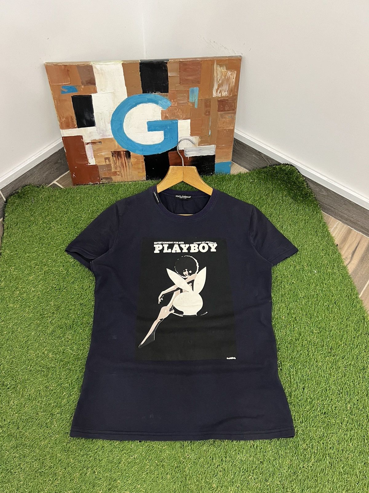 Playboy Playboy Dolce&Gabbana navy t-shirt Big logo vintage luxury 