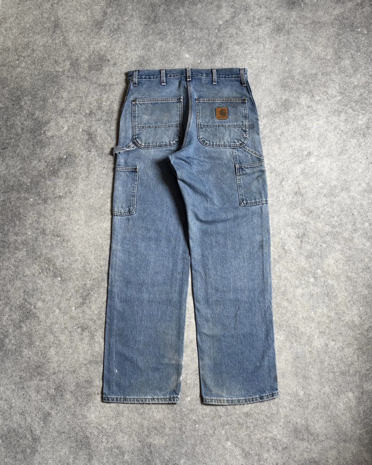 Carhartt Faded Denim Stained Carhartt Double Knee Pants Size US 32 / EU 48 - 5 Thumbnail