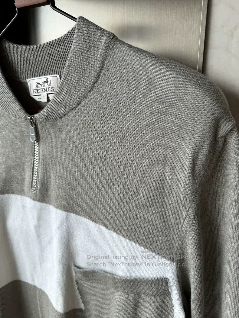Hermes Hermes Color-block knitted short-sleeve sweater, 85% cotto Size US S / EU 44-46 / 1 - 2 Thumbnail