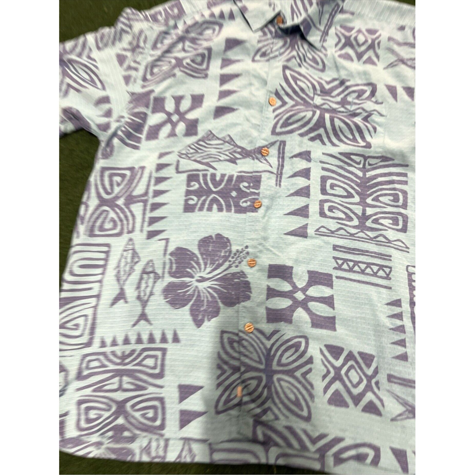 Quiksilver Hawaiian Floral Print Mens XL Short Sleeve Quiksilver Waterman Shirt Size US XL / EU 56 / 4 - 2 Thumbnail