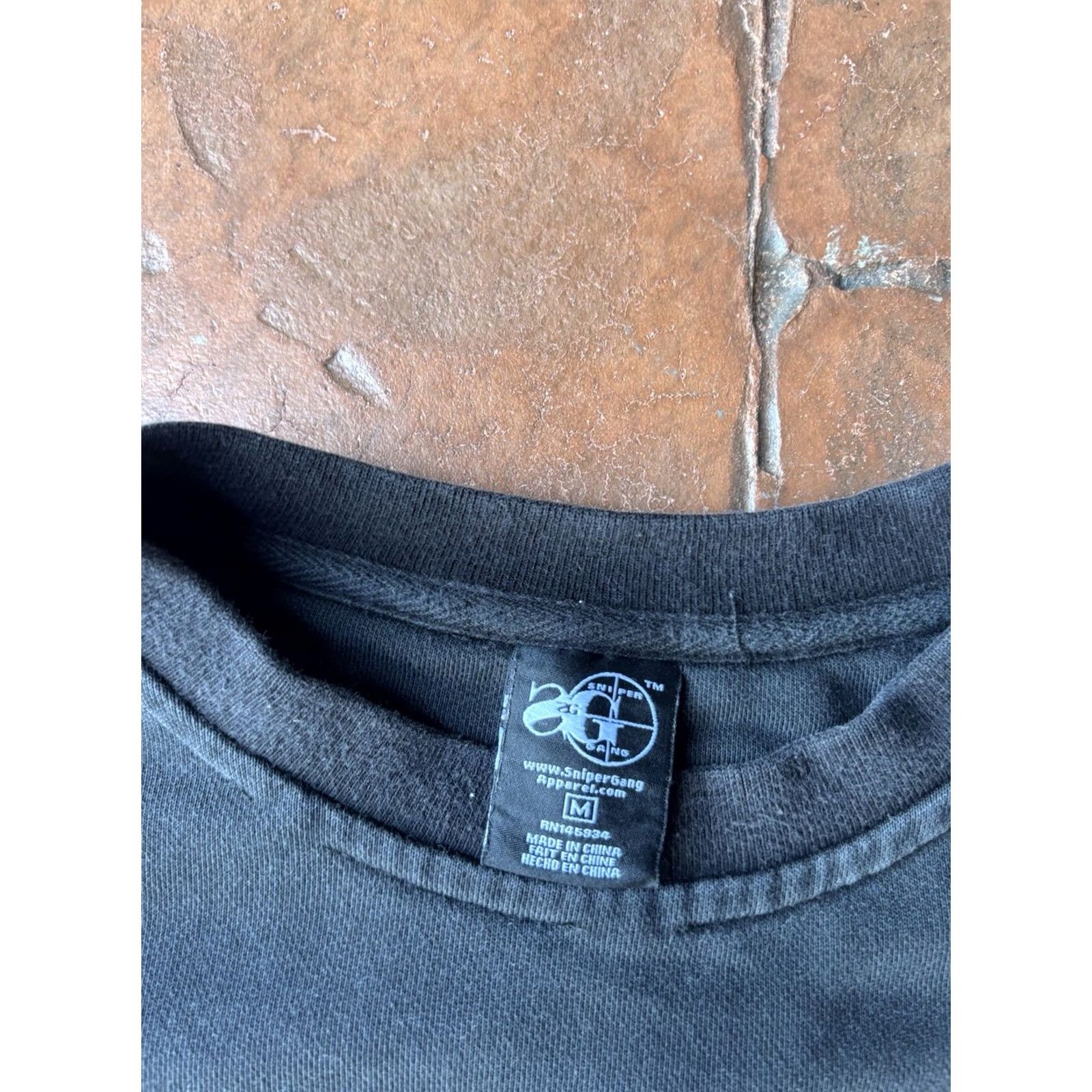 Kodak Sniper Gang Tour Crewneck Sweatshirt Men's M Black Cotton Fleece Embroidered Logo Graphic Print Size US M / EU 48-50 / 2 - 3 Thumbnail