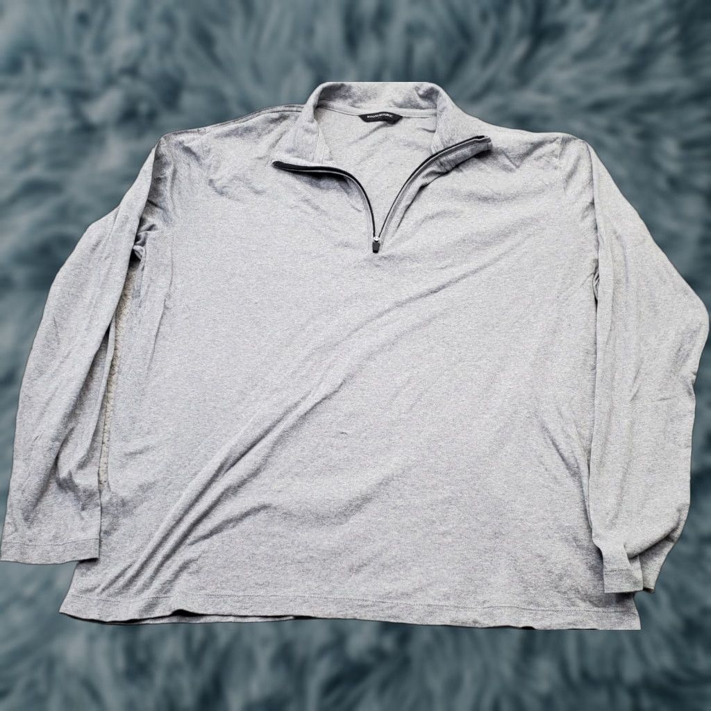 Banana Republic Banana Republic 1/4 Zip Pullover Mens XL Gray Performance Long Sleeve Stretch Shirt Size US XL / EU 56 / 4 - 1 Thumbnail