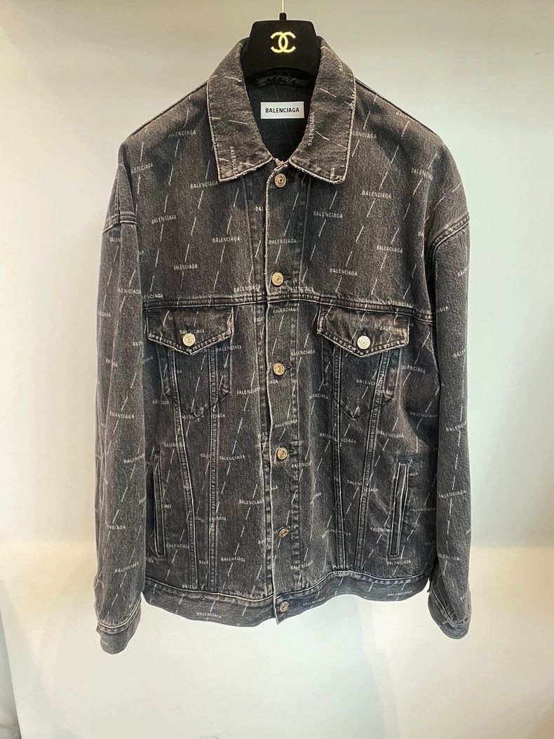 Balenciaga Full print bullet-screen denim jacket 2504-Nexta