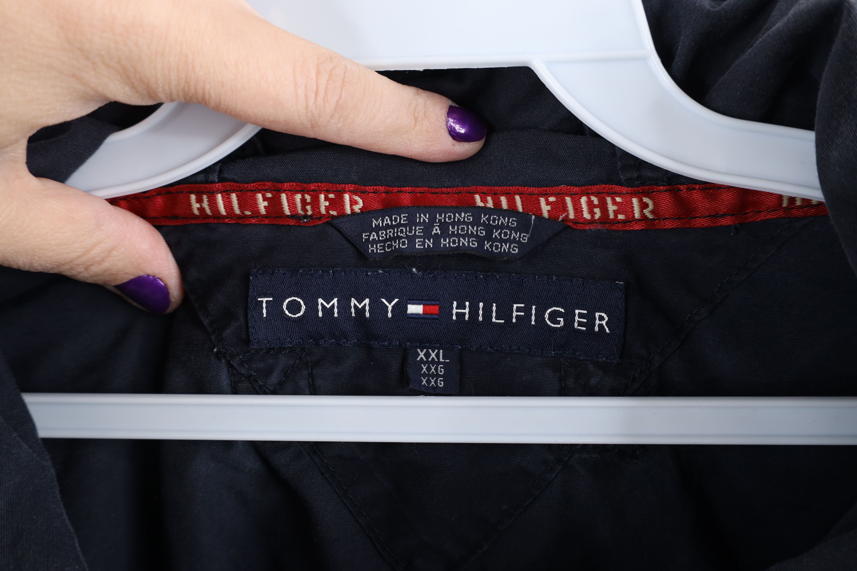 Tommy Hilfiger × Vintage Vintage 90s Tommy Hilfiger Out Hooded Anorak Jacket Blue Size US XXL / EU 58 / 5 - 9 Thumbnail