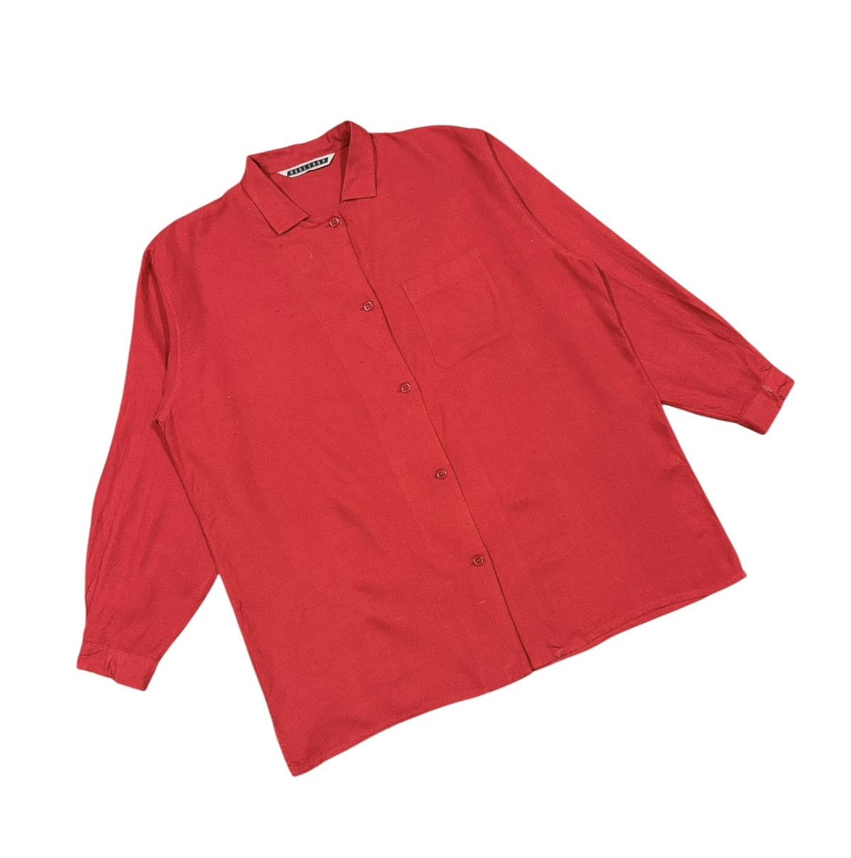 Yohji Yamamoto Vtg🔥80’s Workshop Yohji Yamamoto Cotton Linen Red Button Ups Size US XL / EU 56 / 4 - 5 Thumbnail