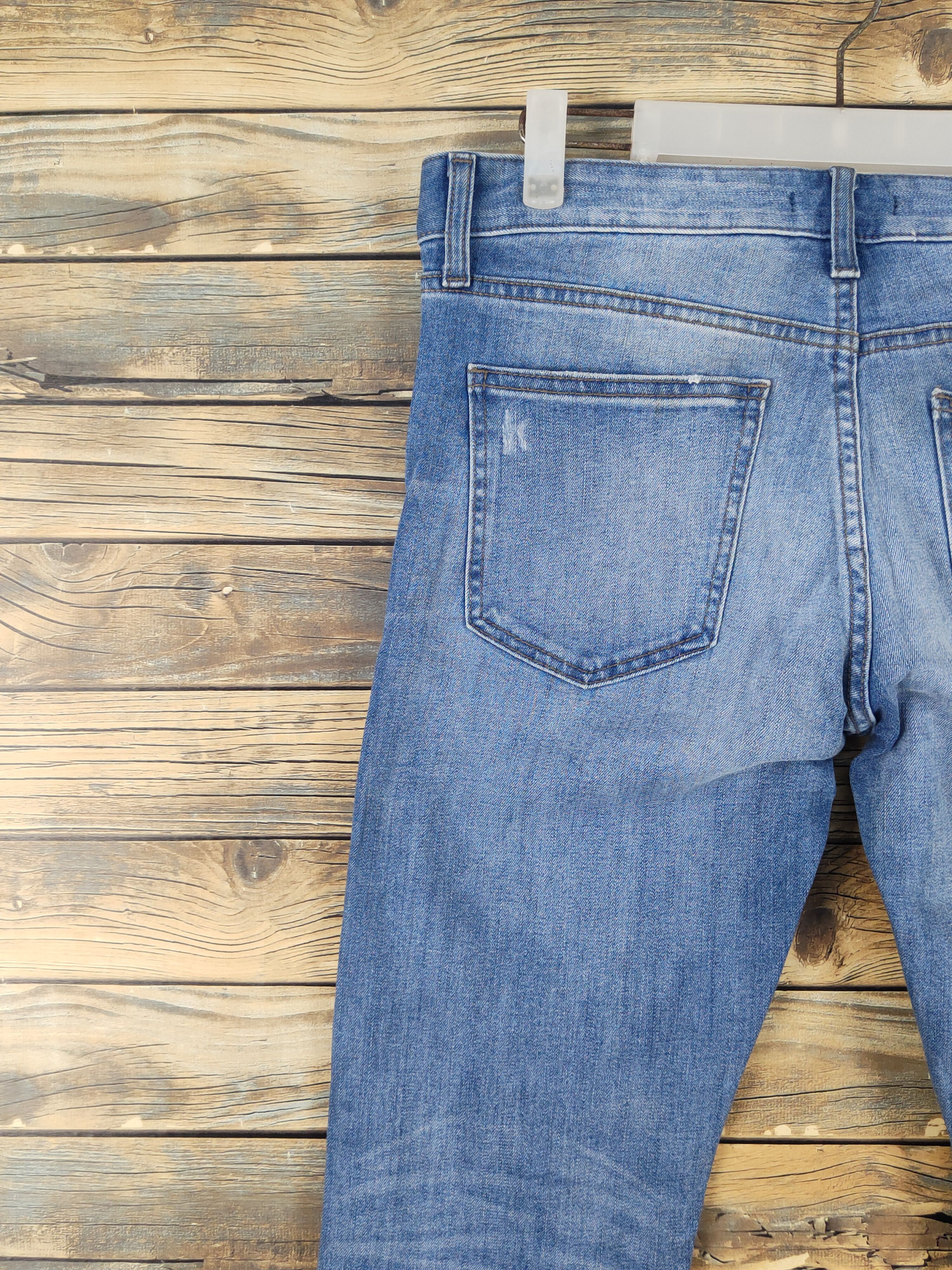 Japanese Brand Uniqlo japan Blue Distressed Ripped denim Jeans #W1699 Size US 32 / EU 48 - 8 Thumbnail