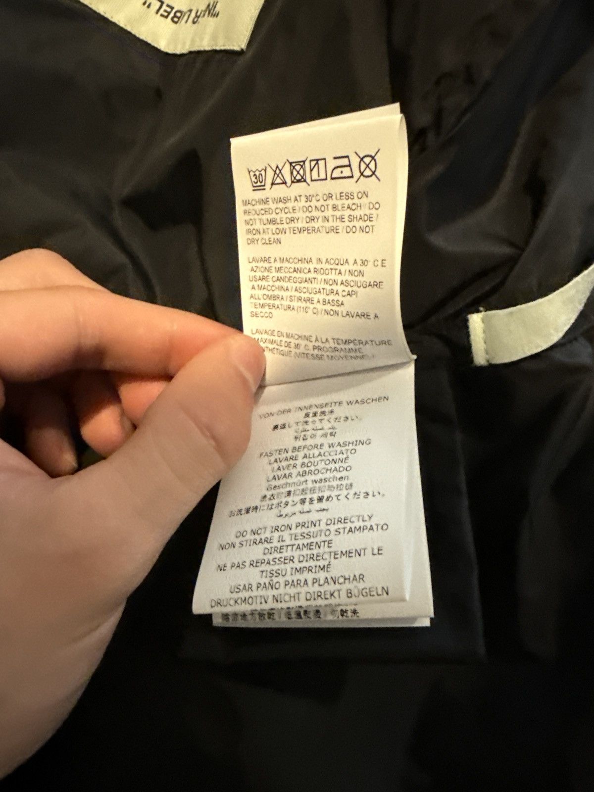 OFF-WHITE Unfinished Windbreaker Jacket Oversized Size Xs