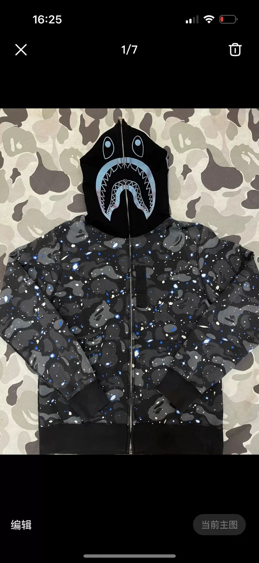 Bape Bape Shark Sweatshirt Pullover Size US L / EU 52-54 / 3 - 1 Thumbnail