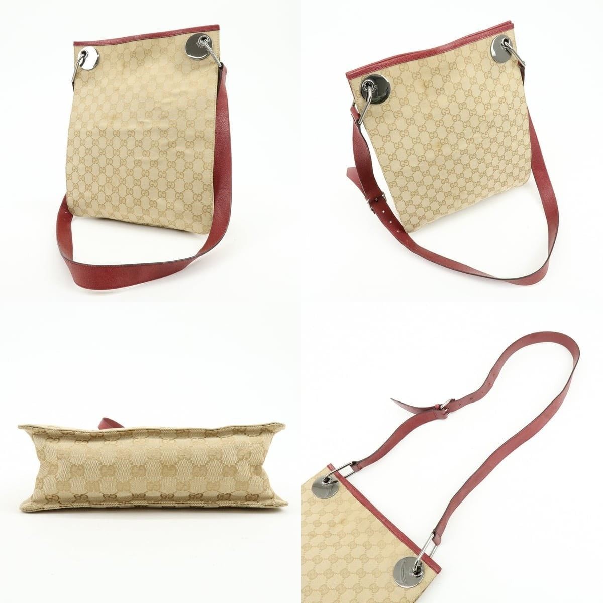 Gucci Gucci GG Canvas Crossbody Bag Beige Size ONE SIZE - 3 Thumbnail