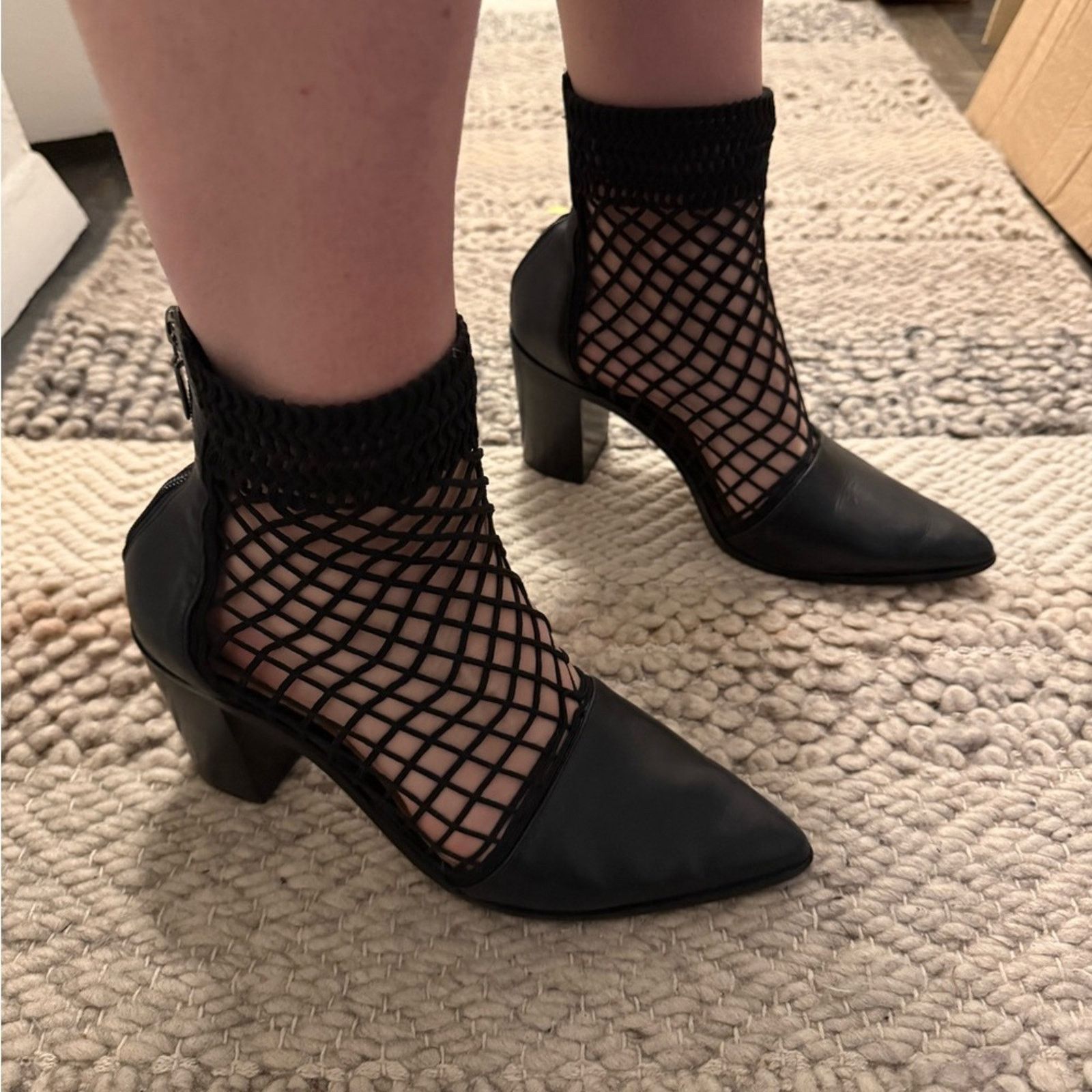 SCHUTZ NWT Schutz Black Mesh Women's Heels Size 9 Size US 9 / IT 39 - 3 Thumbnail