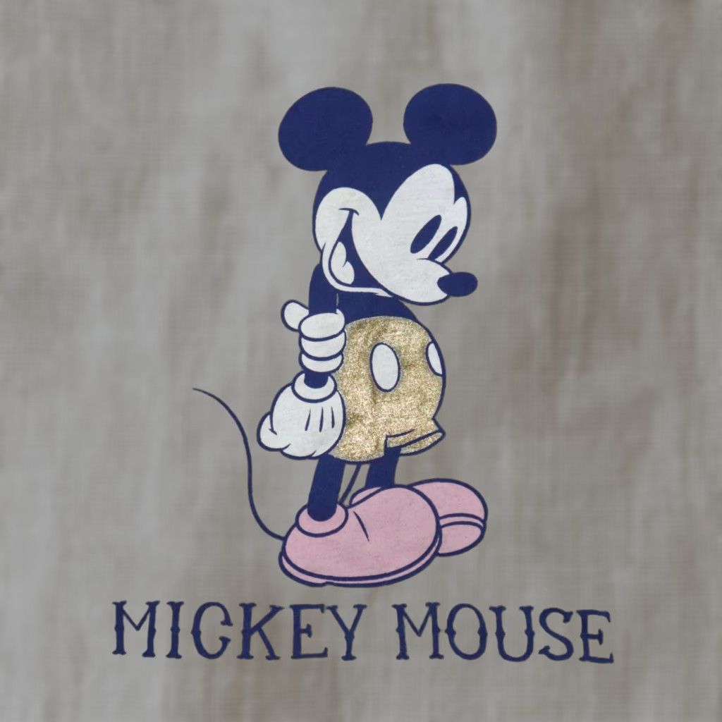 Disney Disney Shirt Women L Cropped Mickey Mouse Glasses Sunglasses Gray 100% Cotton Round Neck Short Sleeve Casual Shirt Mens Girls Size L / US 10 / IT 46 - 1 Thumbnail