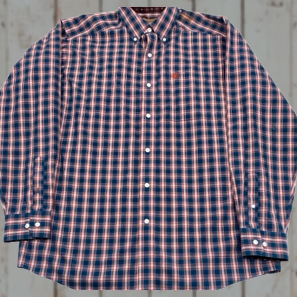 Ariat ARIAT Mens Long Sleeve Button-Up Western Shirt Wrinkle Free Plaid Multicolor Cotton 3768 Size US L / EU 52-54 / 3 - 1 Thumbnail