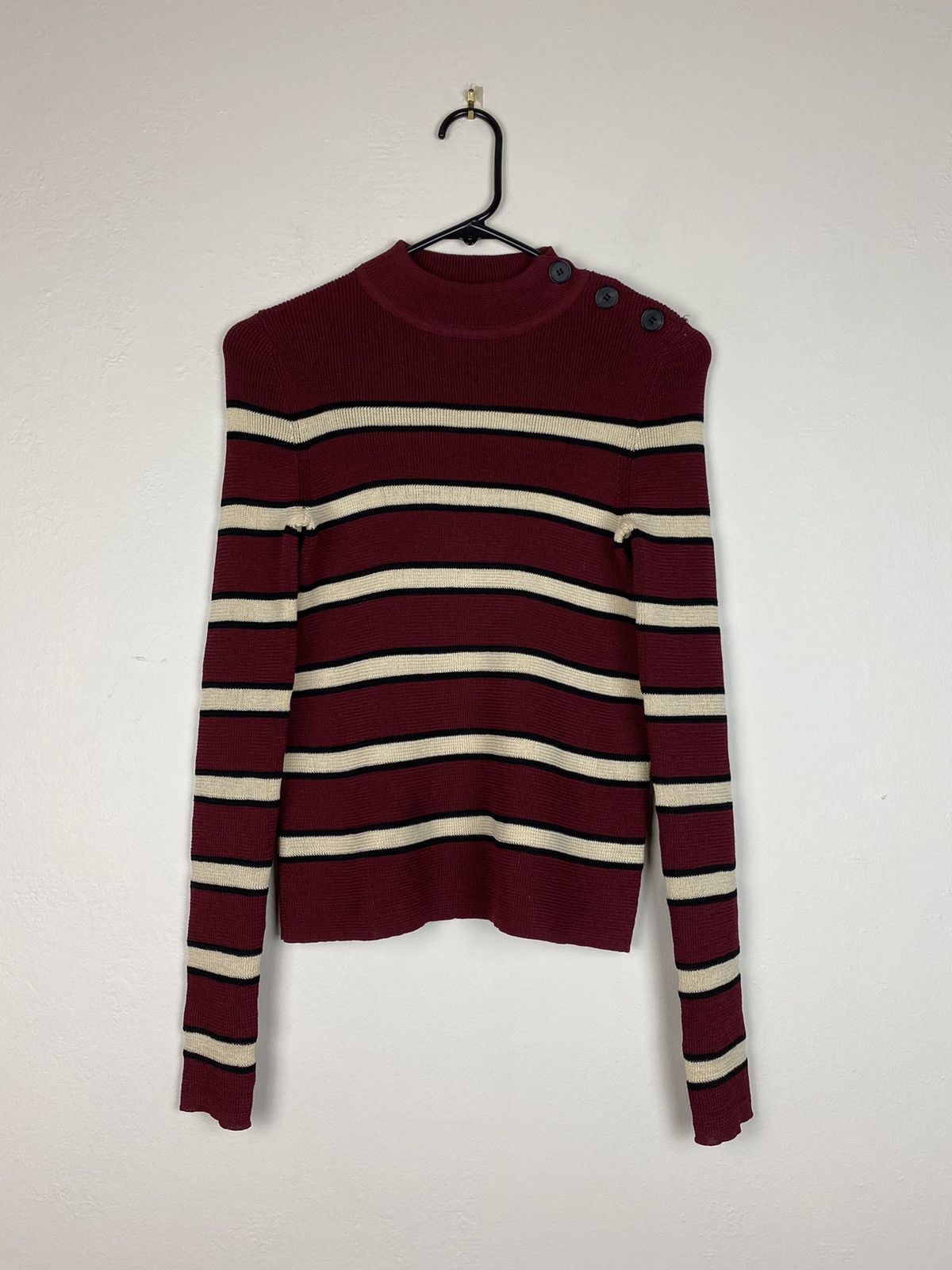 image of Isabel Marant x Isabel Marant Etoile Long Sleeve Stripe Sweater in Red, Women's (Size Medium)