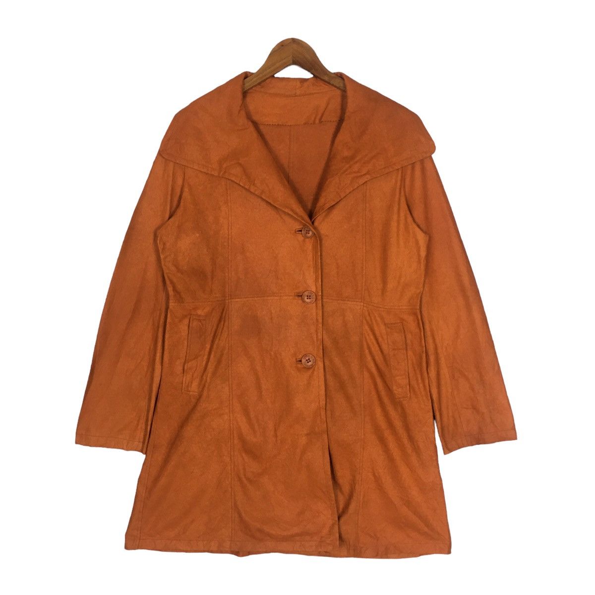 Pierre Balmain Pierre Balmain Paris Leather Coat Jacket Longcoat Size S / US 4 / IT 40 - 1 Thumbnail