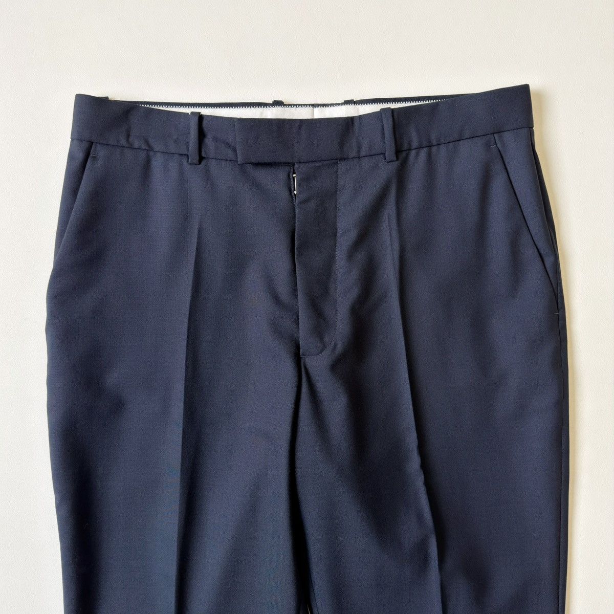 Maison Margiela S/S 18 Straight Leg Blue Wool Trousers Size US 34 / EU 50 - 3 Thumbnail