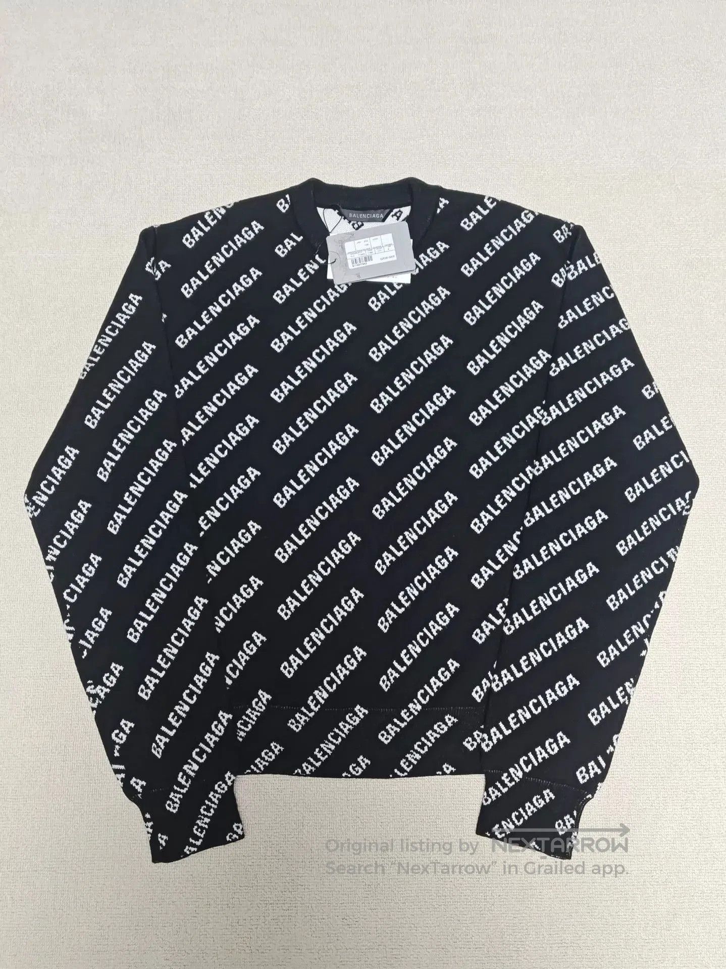 Balenciaga balenciaga black knitted long sleeve sweater. Size US S / EU 44-46 / 1 - 1 Thumbnail
