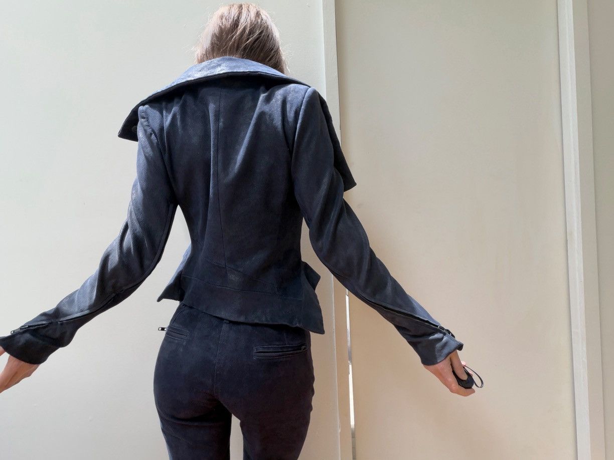 Ann Demeulemeester ann demeulemeester fw12 blue blistered leather jacket 38 Size S / US 4 / IT 40 - 10 Thumbnail