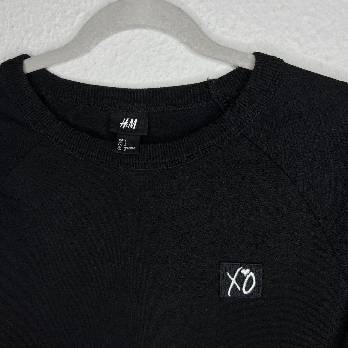 H&M XO The Weeknd Sweatshirt Crewneck Black Big Logo H&M Size US L / EU 52-54 / 3 - 4 Thumbnail