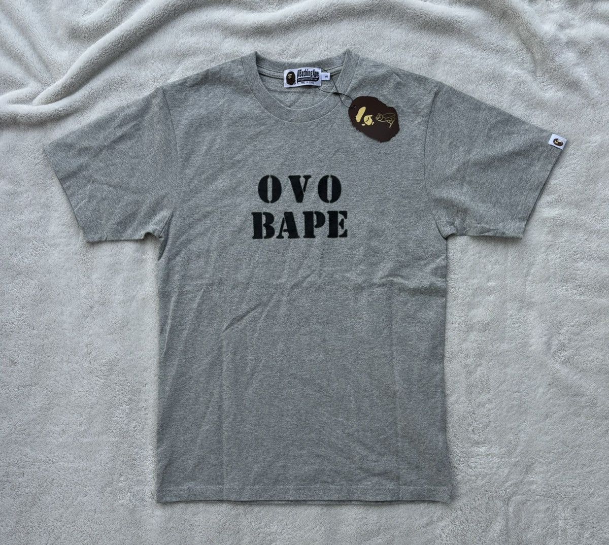 Bape Bape x OVO Grey Stencil Tee Size US M / EU 48-50 / 2 - 1 Preview
