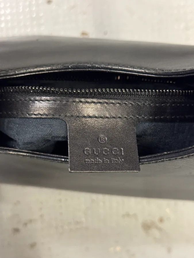 Gucci Gucci Whipstitched Bamboo Hobo Black Leather Hande Bag Size ONE SIZE - 10 Thumbnail
