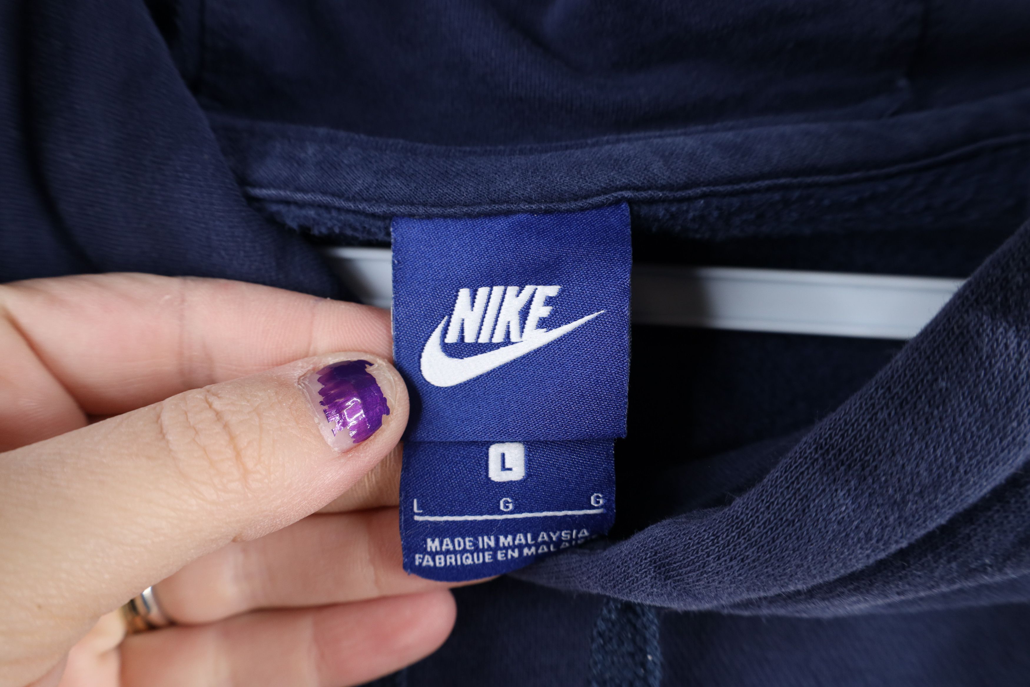 Nike × Vintage Nike Mens M University of Michigan Hoodie Sweatshirt Blue Size US L / EU 52-54 / 3 - 12 Thumbnail