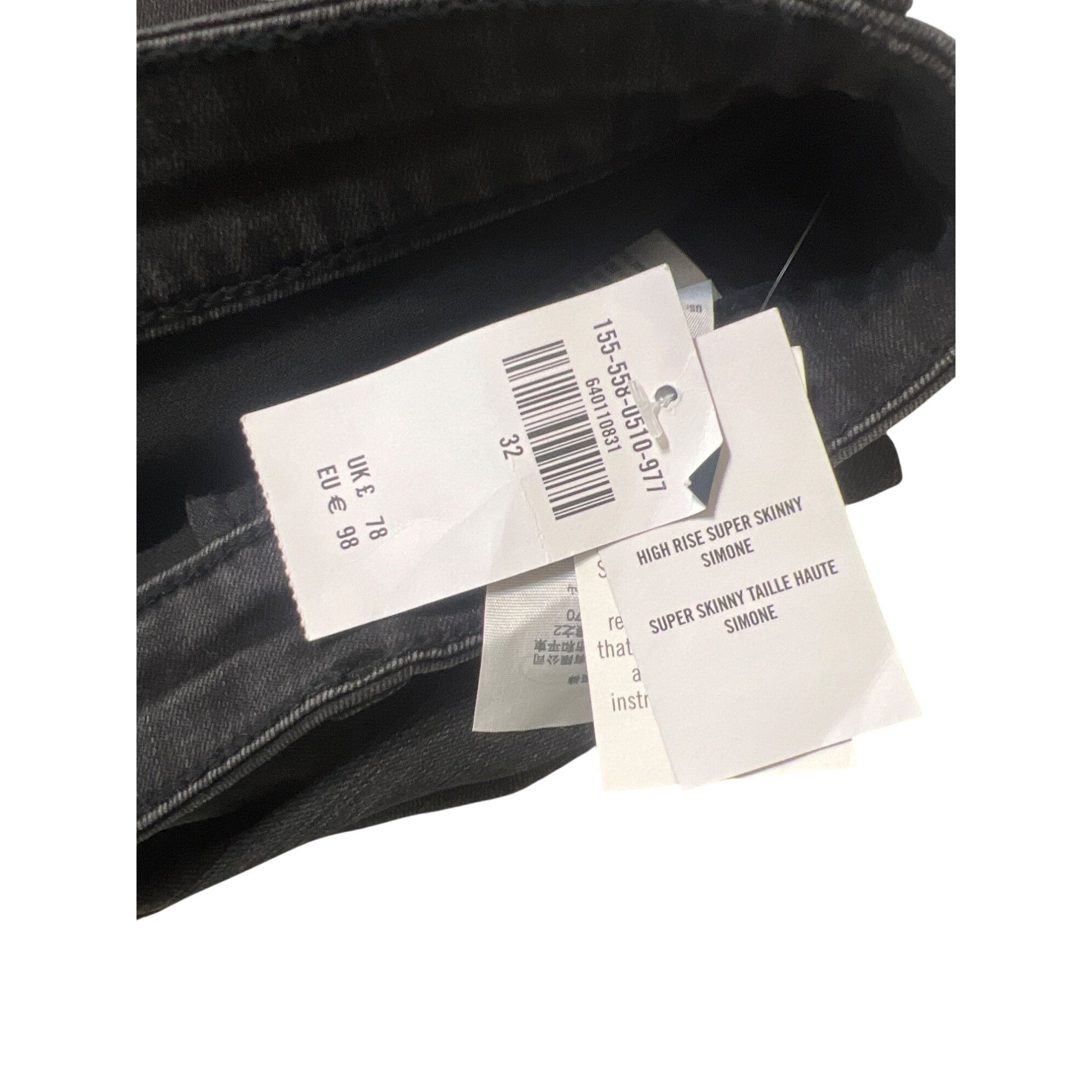 Abercrombie & Fitch Abercrombie & Fitch Simone High Rise Super Skinny Ripped Bla Size 36" / US 14 / IT 50 - 7 Thumbnail