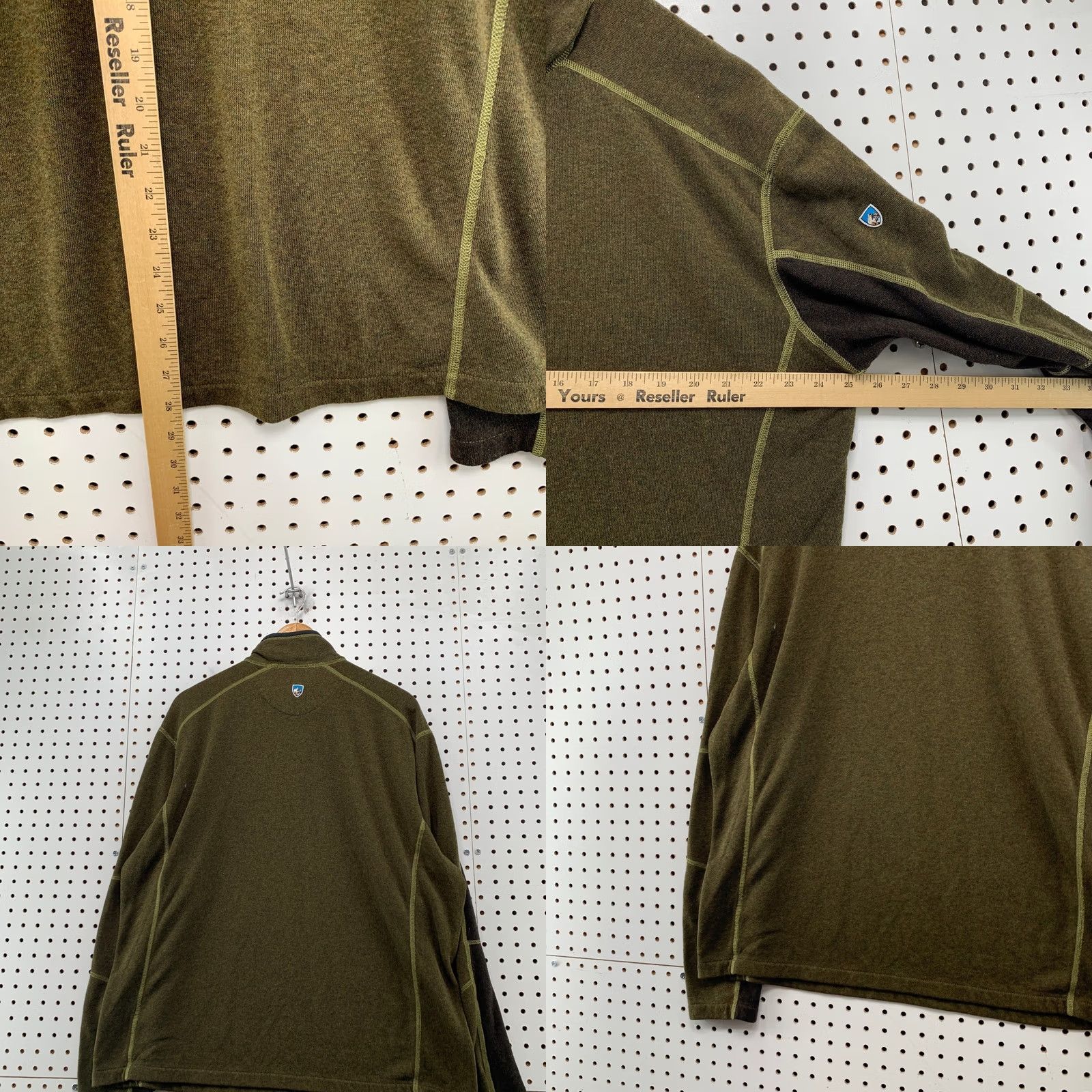 Olive Kuhl Kashmira Pullover Sweater Mens XXL Olive Green 1/4 Zip Performance Fleece Size US XXL / EU 58 / 5 - 8 Thumbnail