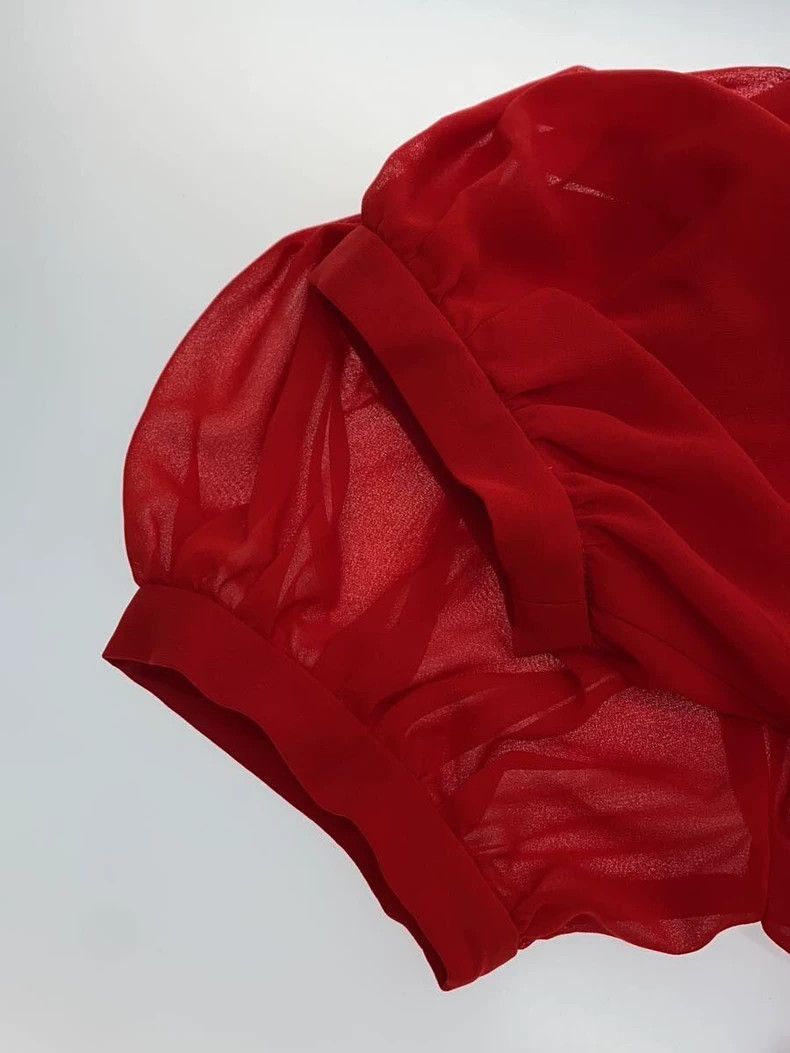 Comme des Garcons Comme Des Garcons Red Retro Design Dress Size XS / US 0-2 / IT 36-38 - 6 Thumbnail