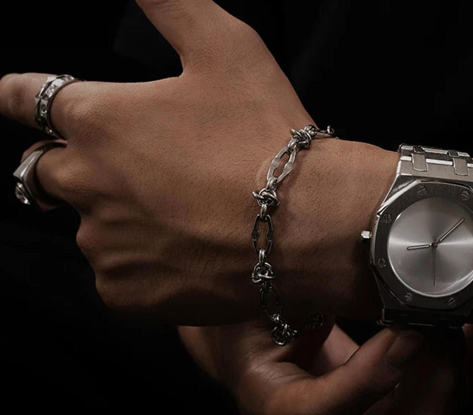 Jewelry Thorn-Knot Metal Chain Bracelet | Adjustable Unisex Size ONE SIZE - 7 Thumbnail