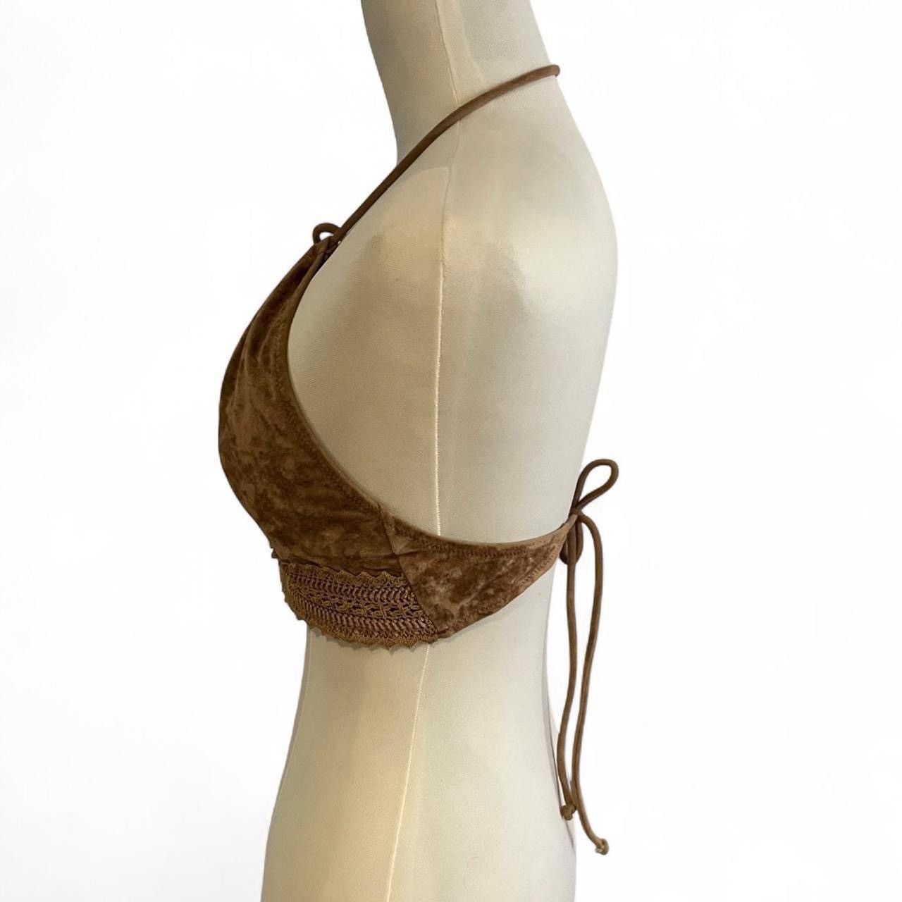 Other suede padded halter top with beaded detail & adjustable tie Size S / US 4 / IT 40 - 5 Thumbnail
