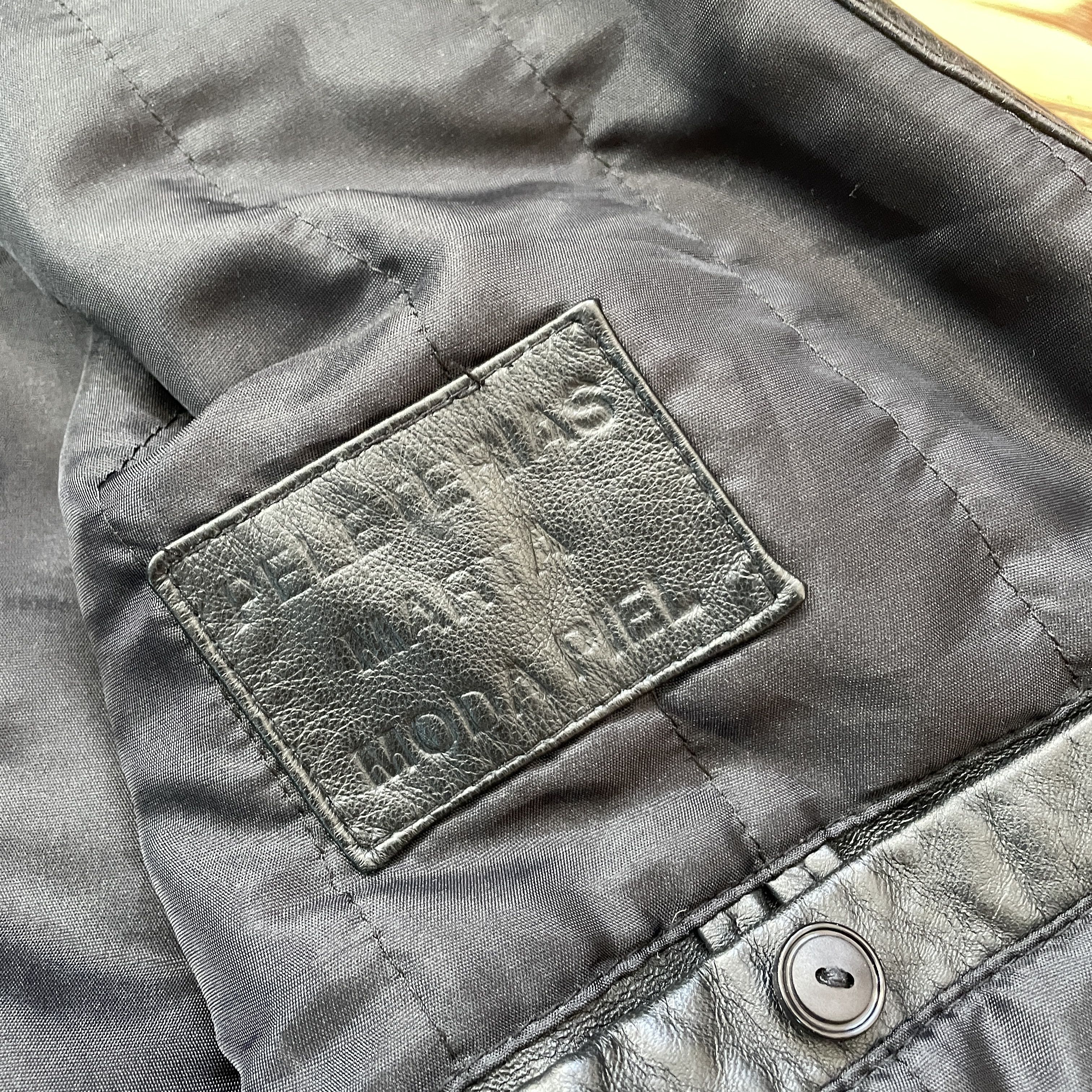 Other Vintage Black Leather Bomber Jacket Boxy Fit, Unisex Size US M / EU 48-50 / 2 - 9 Thumbnail
