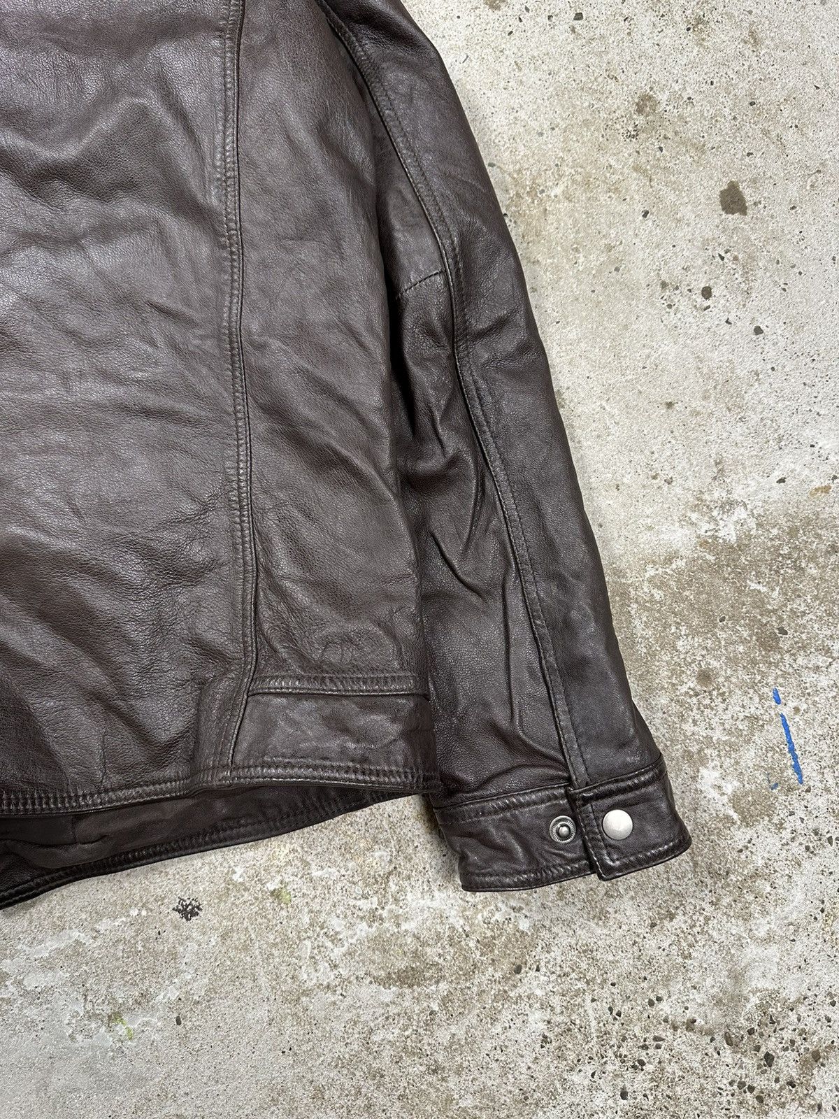 Genuine Leather × Vintage ‼️ Vintage y2k Brown Lamb Leather Jacket Size US L / EU 52-54 / 3 - 12 Thumbnail