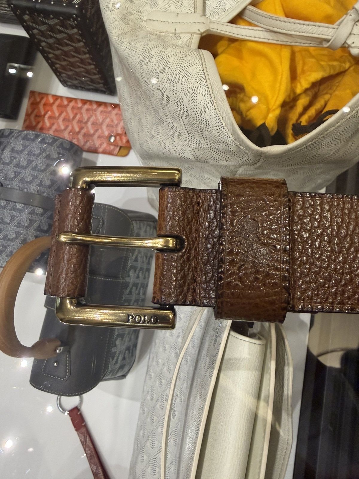 Polo Ralph Lauren Polo Ralph Lauren Brown Leather Belt Size 34 - 2 Thumbnail