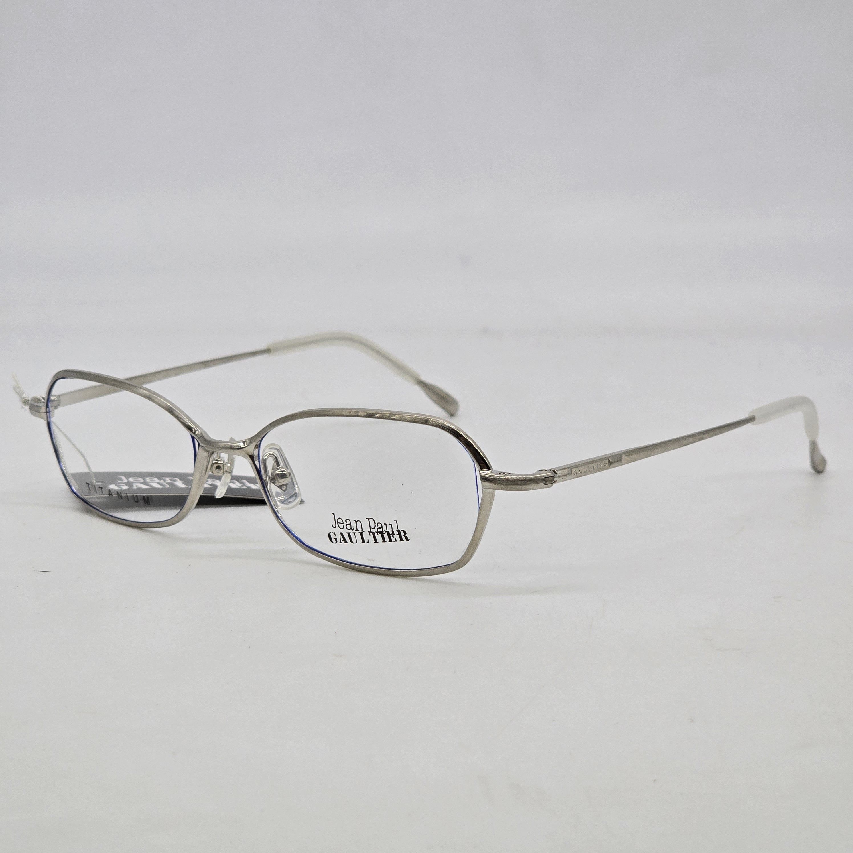image of Jean Paul Gaultier - 90's Full Rim Titanium Glasses in Silver, Men's