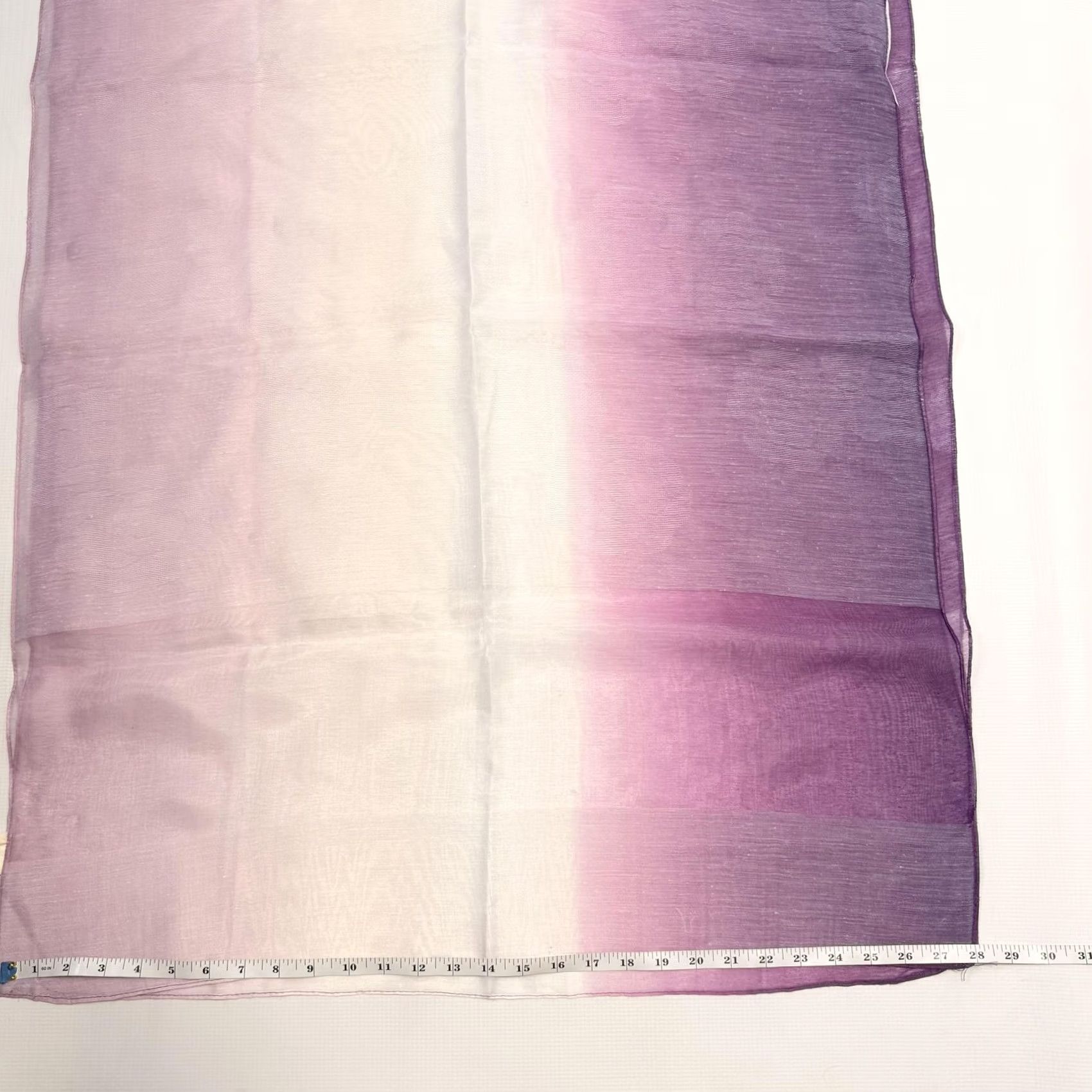 Vintage Pretty Persuasions Scarf Womens Purple Floral Rose Chiffon Rectangle Wrap Ombre Size ONE SIZE - 7 Thumbnail