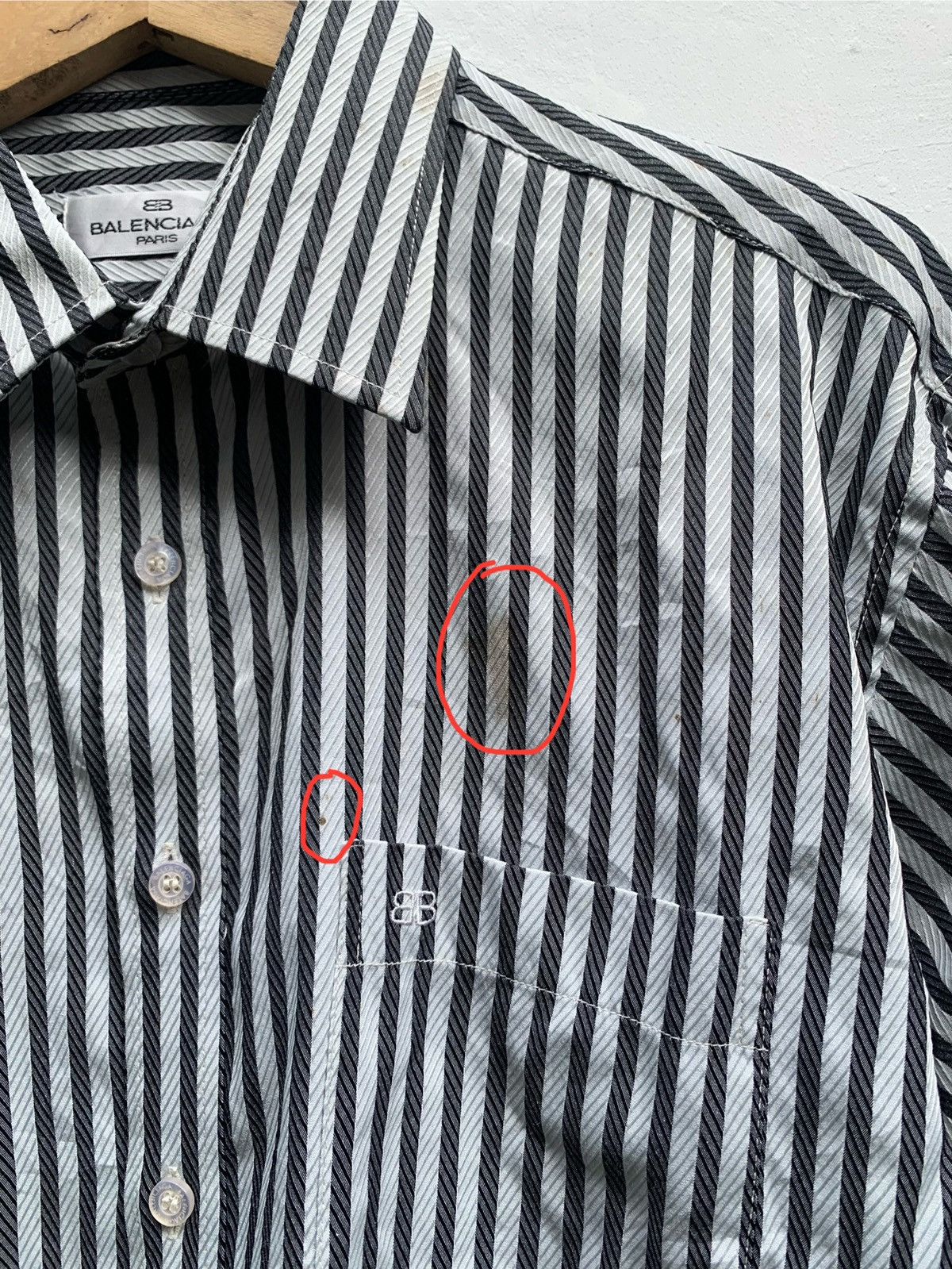 Balenciaga Vintage balenciaga striped button ups shirt Size US M / EU 48-50 / 2 - 3 Thumbnail