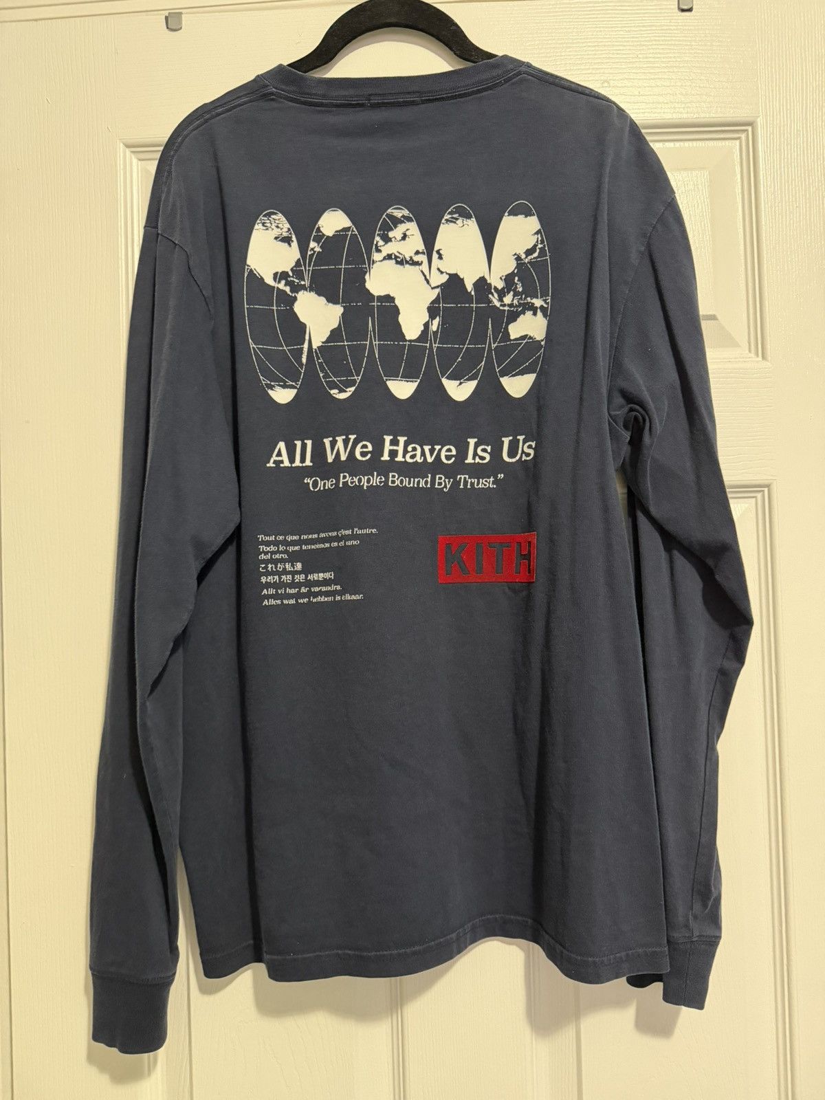 Kith Kith One World L/S Tee - Navy - Size Medium Size US M / EU 48-50 / 2 - 3 Thumbnail