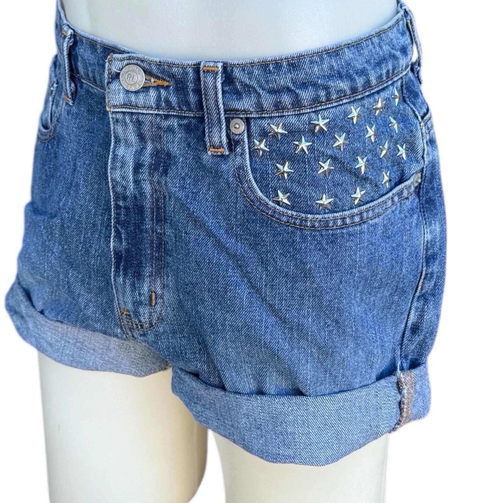 Lauren Ralph Lauren Vtg Ralph Lauren Star Studded Cut Off Jean Shorts 14 W-33” Size 36" / US 14 / IT 50 - 3 Thumbnail