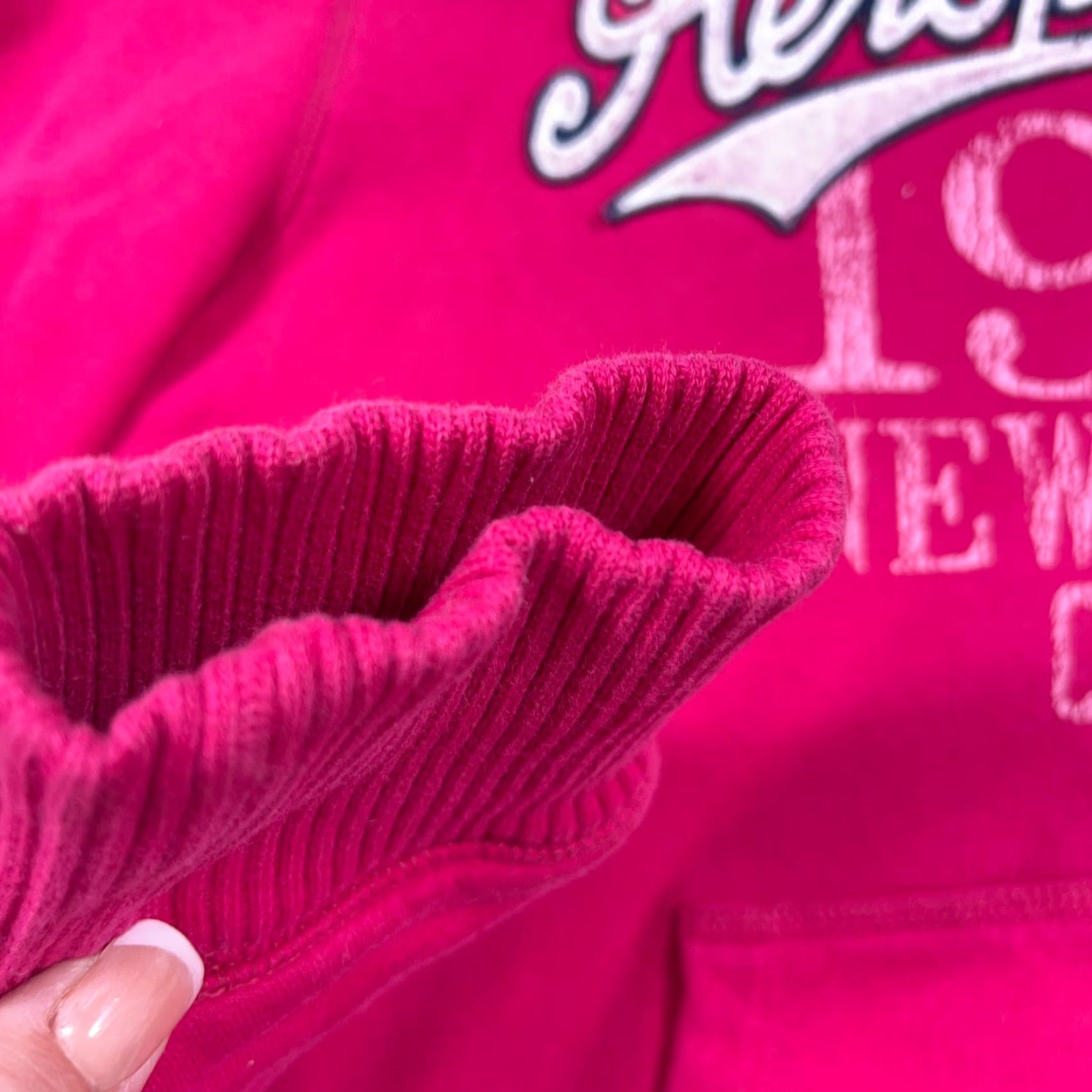 Vintage VINTAGE Aeropostale Hoodie Women XL Pink Full Zip Jacket Sherpa Pile Lined Size XL / US 12-14 / IT 48-50 - 4 Thumbnail