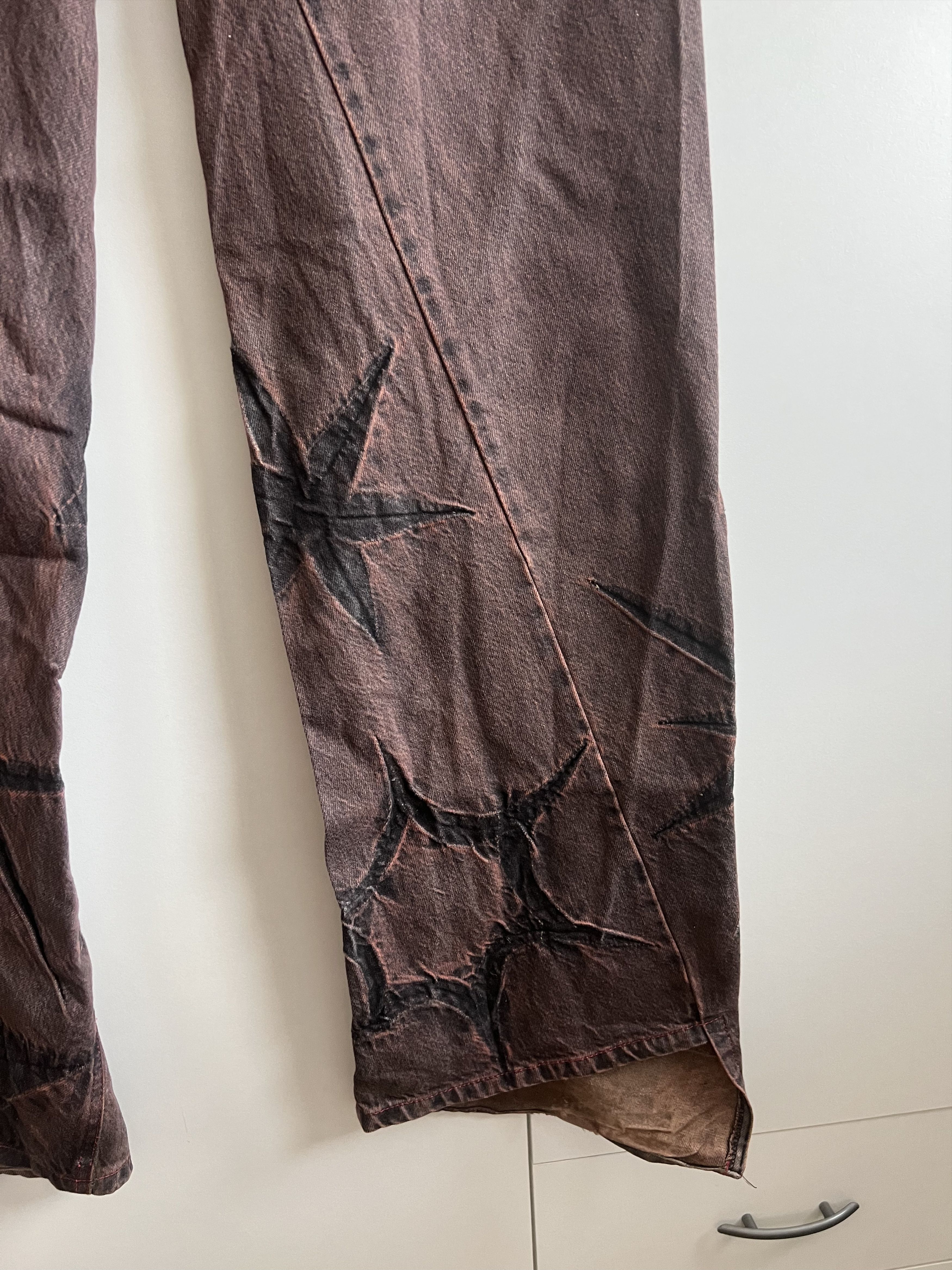 SSENSE Masha Popova RUNWAY Washed Brown Boyfriend Rust Jeans Size US 31 - 4 Thumbnail
