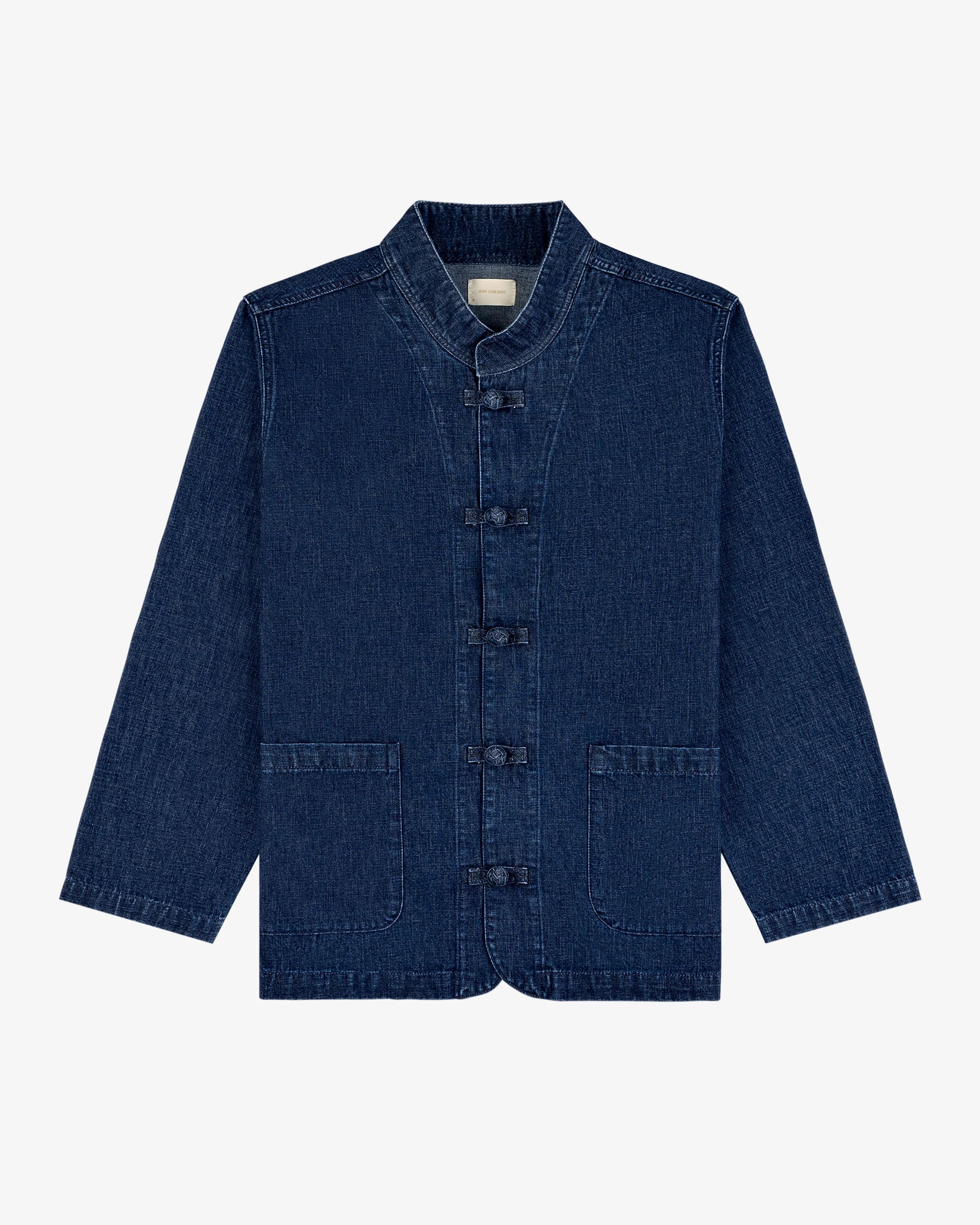 Aime Leon Dore Aime leon dore Collarband denim jacket Navy size LARGE Size US L / EU 52-54 / 3 - 9 Thumbnail