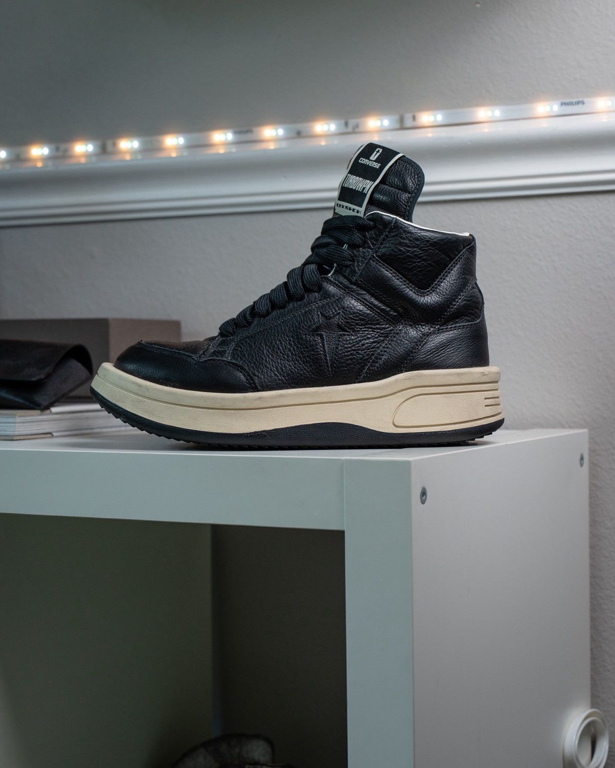 Converse × Rick Owens Drkshdw TURBOWPN OG Black/white Size US 9.5 / EU 42-43 - 1 Thumbnail